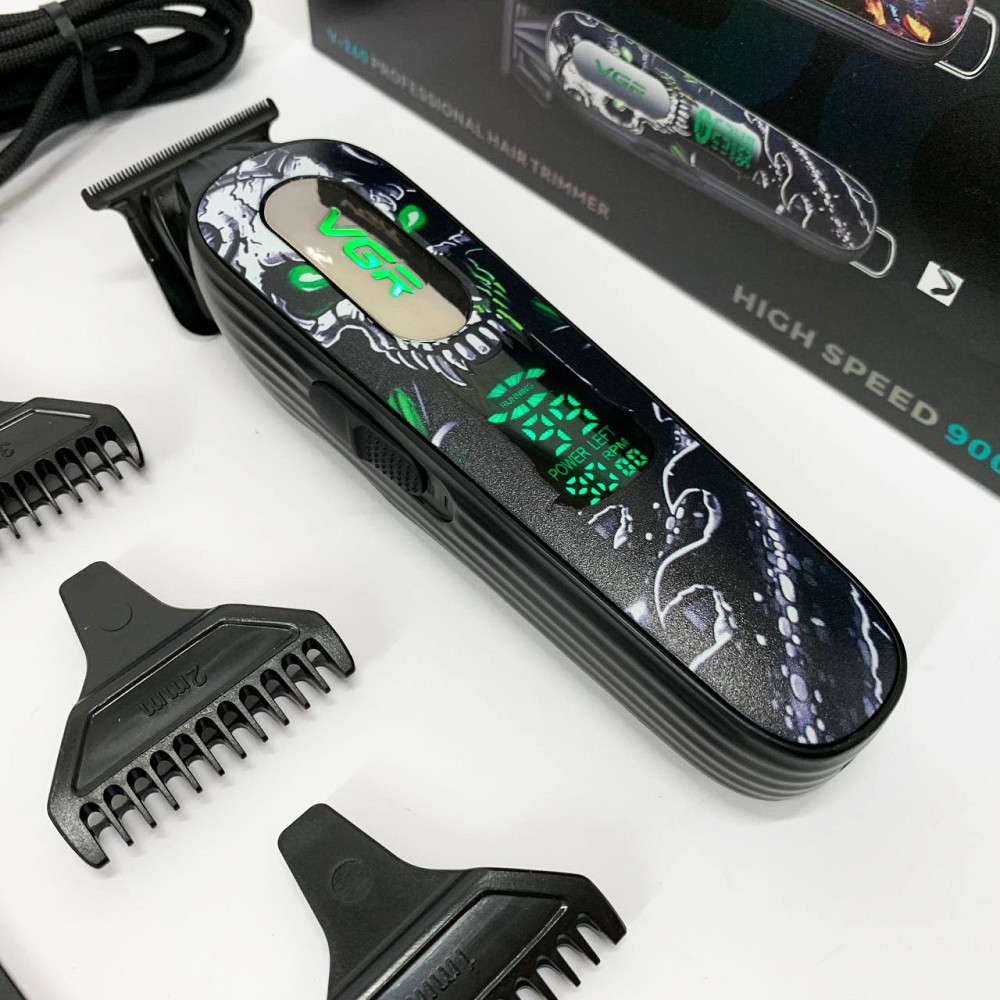 Перукарські машинки професійні VGR V-260, Перукарська машинка для бороди бездротова SJ-57 Київ - фото 6