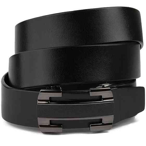 Ремінь чоловічий з пряжкою куточки Vintage 20262 Чорний Київ