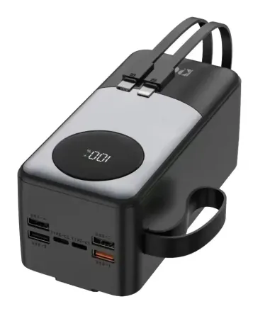 Зовнішній акумулятор Power Bank KP KPG-502X 50000 мАг 22.5W QC3.0, 4USB+2Type-C, кабелі Одеса