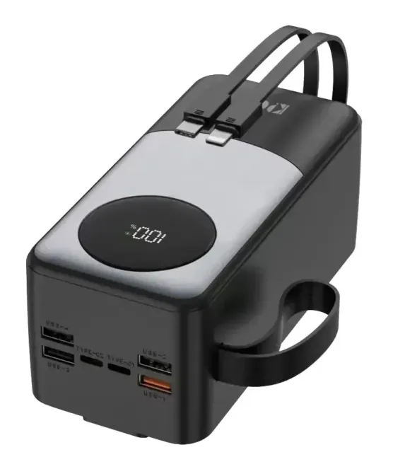 Зовнішній акумулятор Power Bank KP KPG-502X 50000 мАг 22.5W QC3.0, 4USB+2Type-C, кабелі Одеса - фото 3