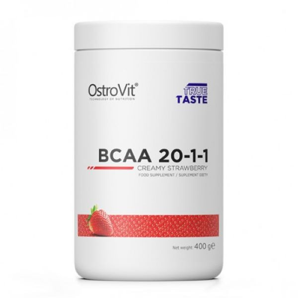 Амінокислоти Ostrovit BCAA 20:1:1 400 g (Creamy strawberry) Луцьк - фото 1