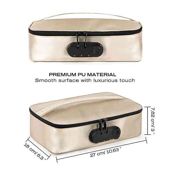 Кейс для игрушек Dorcel DISCREET BOX LUXURY GOLD, кодовый замок, 27×16×7,62 см Sex Aura Киев
