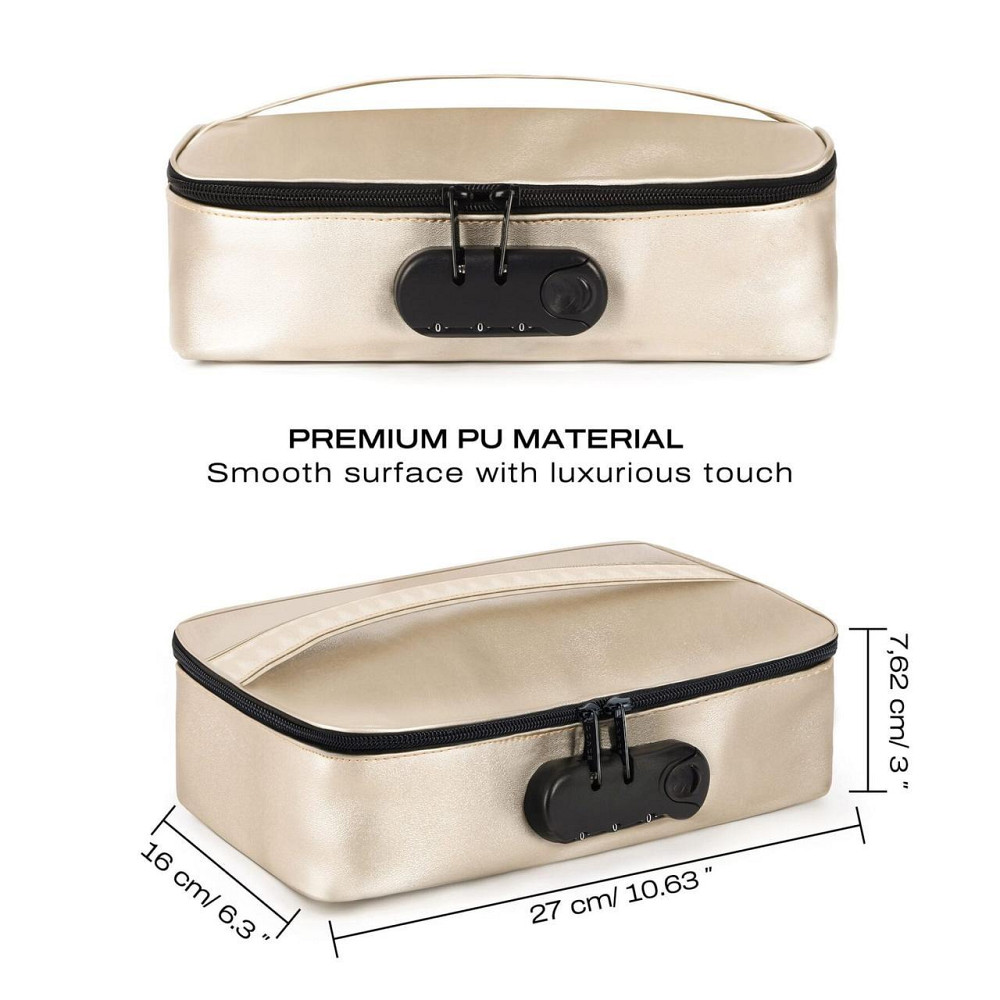 Кейс для игрушек Dorcel DISCREET BOX LUXURY GOLD, кодовый замок, 27×16×7,62 см Sex Aura Киев - изображение 6