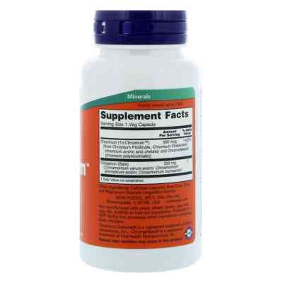 Мінерали Now Foods Хром 500 мкг, Tri-Chromium, 180 вегетарианских капсул (NF1426) Вінниця