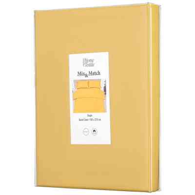 Пододеяльник Ardesto Mix&Match 100% хлопок, сатин желтый 160х220 см (ART1622DVS) Винница