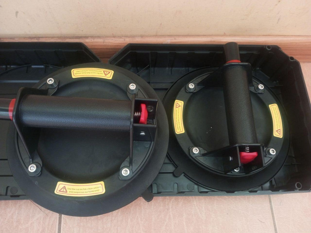 Строительная вакуумная присоска 200 мм , держатель для стекла и кафеля ( 2шт. + Кейс) Полтава - изображение 1