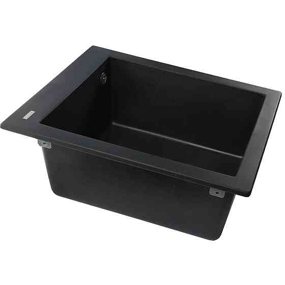 Гранітна мийка Globus Lux LAMA чорний металік 410х500мм-А0001 Тернопіль