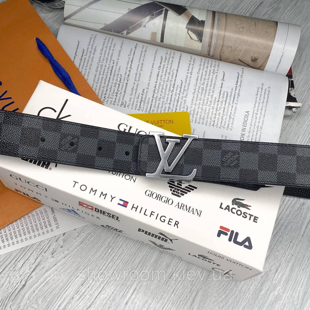 Мужской кожаный брендовый ремень (7010-2) Киев - изображение 2