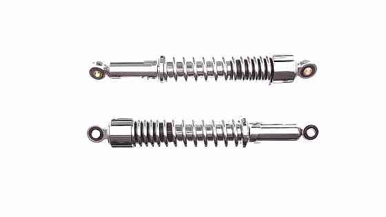 Амортизатори (пара) мотоцикл Ява 345mm, регульовані (хром) Мукачево