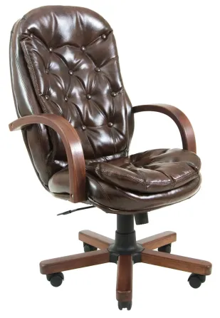 Офісне Крісло Керівника Richman Venice Madras Kashtan Wood М2 AnyFix Коричневий Київ