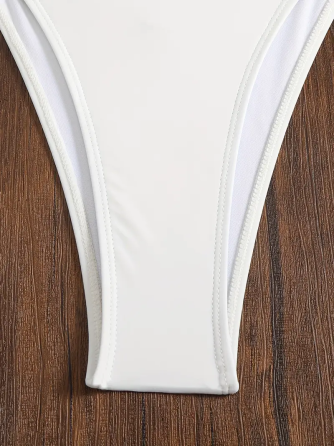 Купальник жіночий роздільний зі спідницею і накидкою Білий M Харків