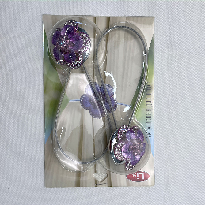 Магніти для штор та гардин "Flowers" набір 2 шт Бузковий (81-203) Київ - фото 8