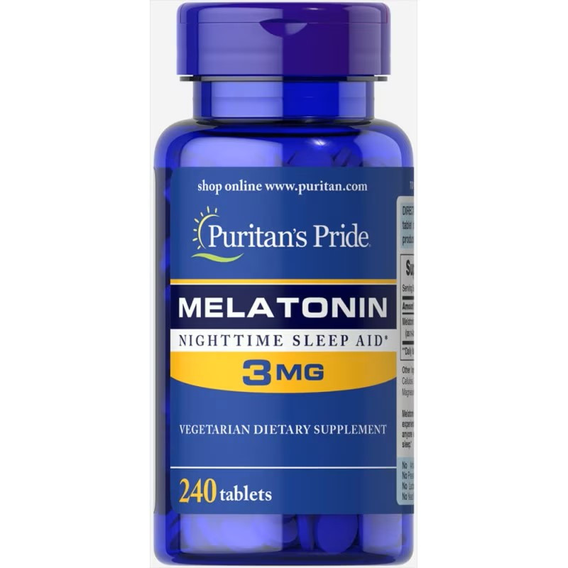 Мелатонін Puritan's Pride Melatonin 3 mg 240tabl Луцьк - фото 1