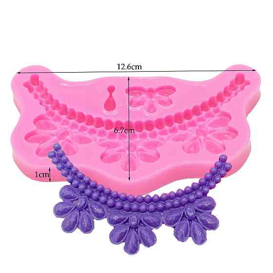 Молд силиконовый Ожерелье 126 на 67 мм розовый Киев