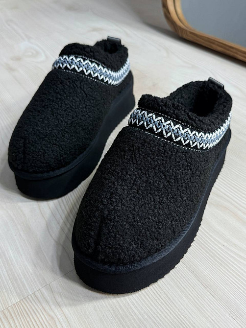 Уггі жіночі Itts 1801-1 капці на платформі з хутром тедді чорні, 41, 25,5 см Київ - фото 11