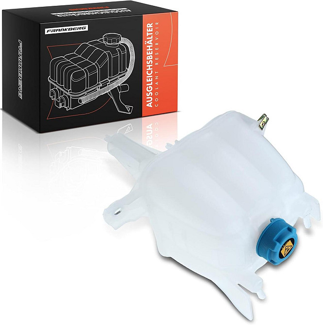 Бачок розширювальний Frankberg 1358583080 чорний з кришкою для Boxer/Ducato/Jumper 2.0L-3.0L 2006-2021, бачок охолоджуючої рідини, Київ - фото 1