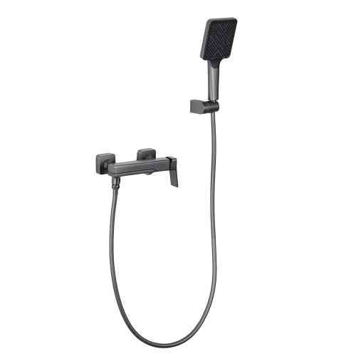 Змішувач для ванни з поворотним виливом FRAP F3284-9 графіт Київ