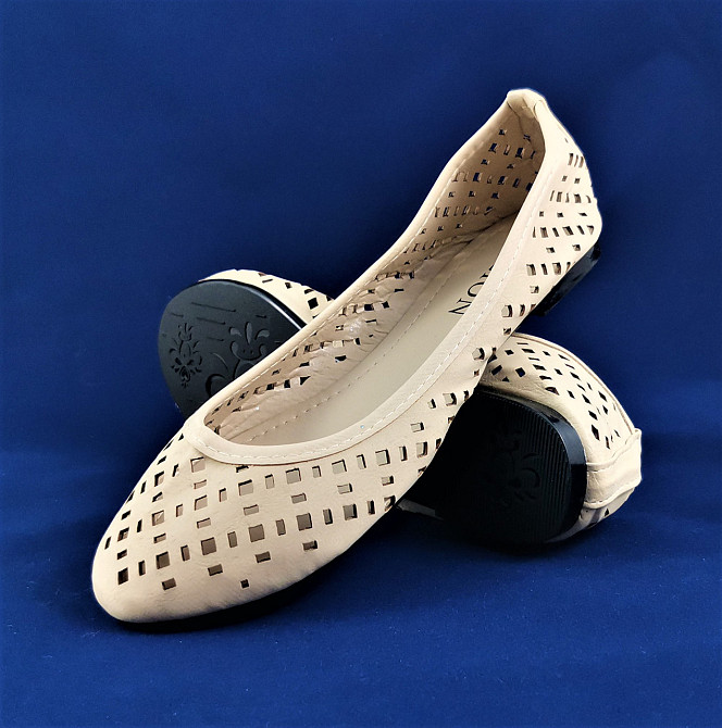 .Жінні Літні Балетки Бежеві Мокасини Туфлі (розміри: 37,38) — 01-7 Дніпро - фото 1