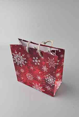 Новогодние, бумажные ,подарочные  пакеты с ручкой Чашка 16/16/8-024 (12 шт) Харьков