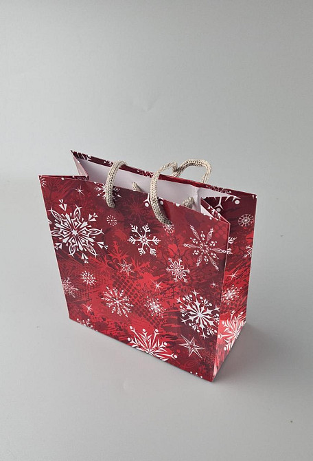 Новогодние, бумажные ,подарочные  пакеты с ручкой Чашка 16/16/8-024 (12 шт) Харьков - изображение 3