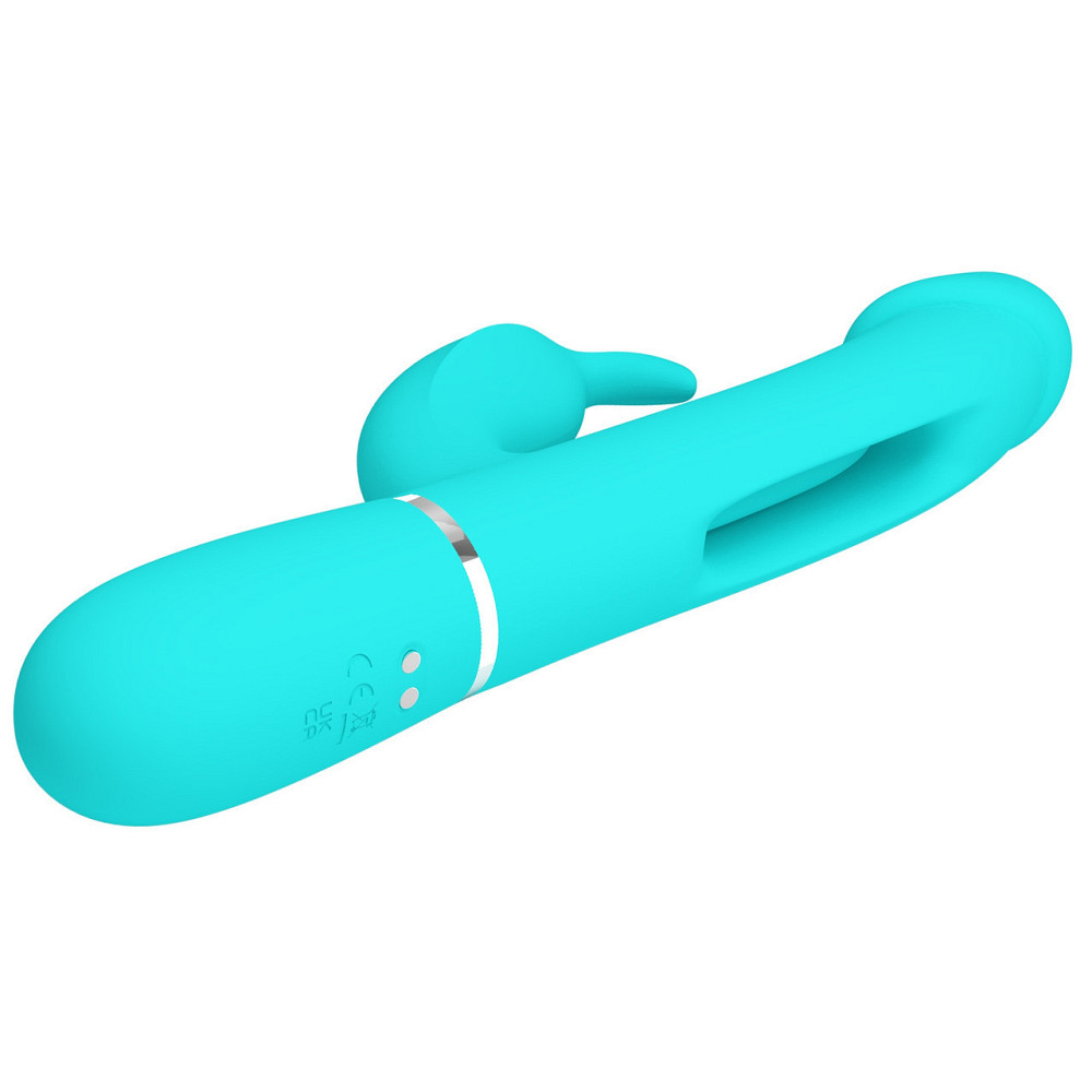 Вибратор с стимулятором клитора PRETTY LOVE - Kampas Rabbit 3 in 1 Green, BW-500025-1 Sex Aura Киев - изображение 7