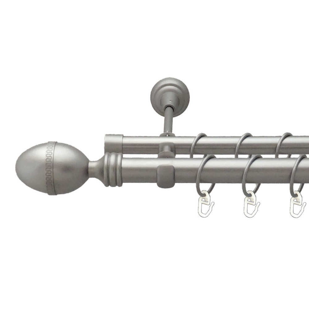 Карниз Orvit Фарже металевий дворядний відкритий Сатин 25\19 мм 200 см (00-00011140) Львів - фото 1