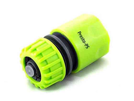 Коннектор 1/2-5/8 з аквастопом, для шланга (green) 5810G ТМ PRESTO-PS Київ