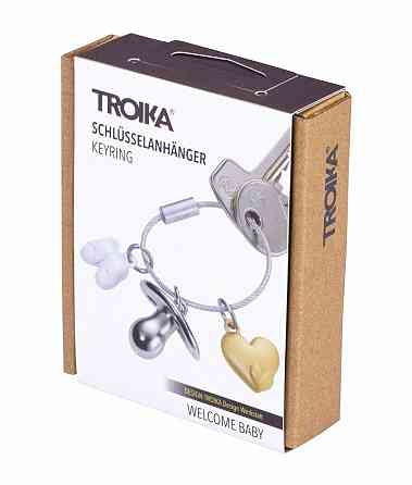 Брелок для ключей Troika Welcome Baby (детские туфли, пустышки, сердце) Киев