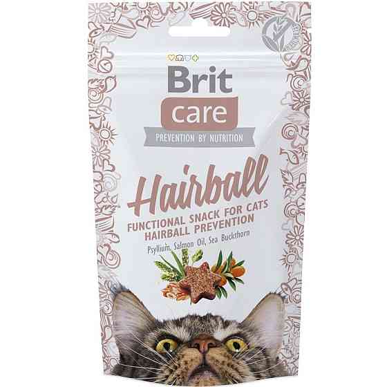 Ласощі Brit Care Hairball для запобігання утворенню шерстяних грудочок у котів з качкою 50 г Вінниця