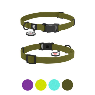 Ошейник для животных WAUDOG Magnet c QR паспортом, магнитная пряжка-фастекс S хаки (279431) Винница - изображение 5