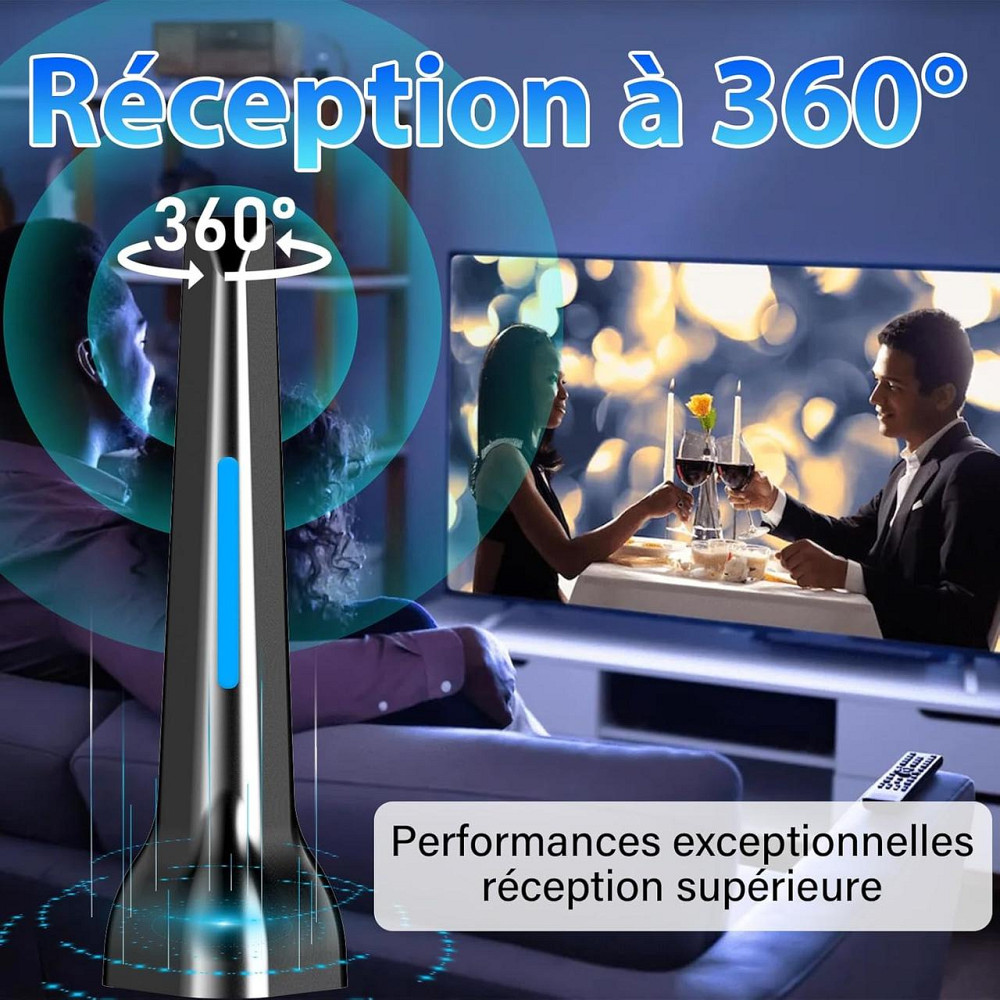 Внутрішня телевізійна антена DTB TECH, потужний потужний підсилювач TNT HD 2024 - внутрішній великий діапазон 360° 420 км - сильн Київ - фото 5