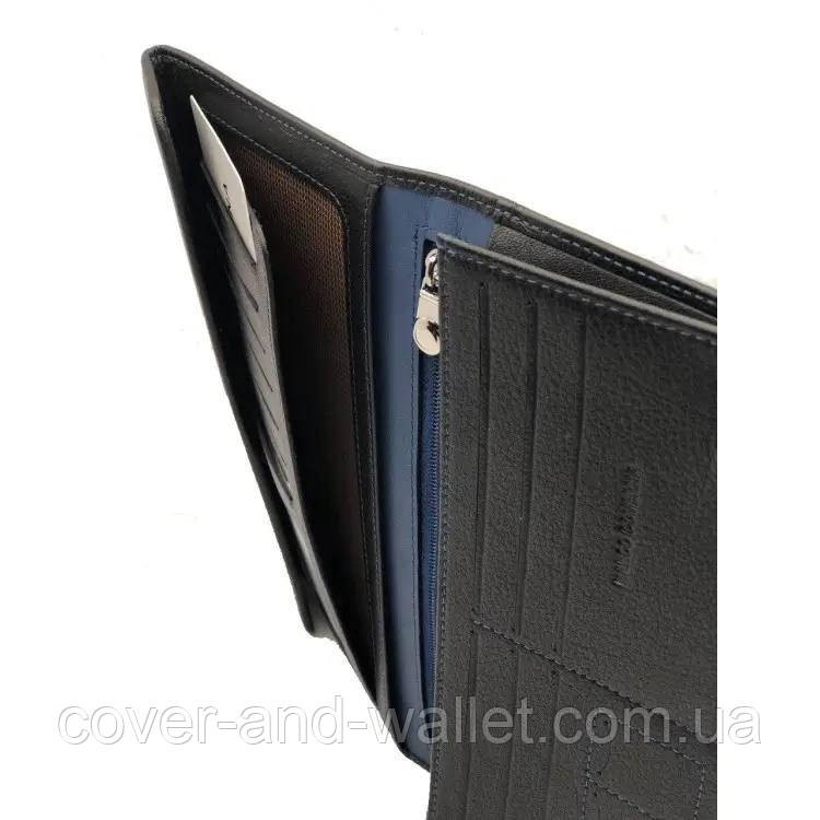 Фирменный кожаный мужской кошелек купюрник на магнитах Marco Coverna MC-1009 Киев - изображение 9