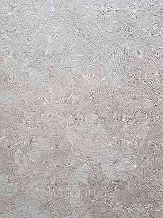 Шпалери вінілові на флізеліні гарячого тиснення DU&KA 1.06х10 вензель основа під штукатурку сірі коричневі Київ