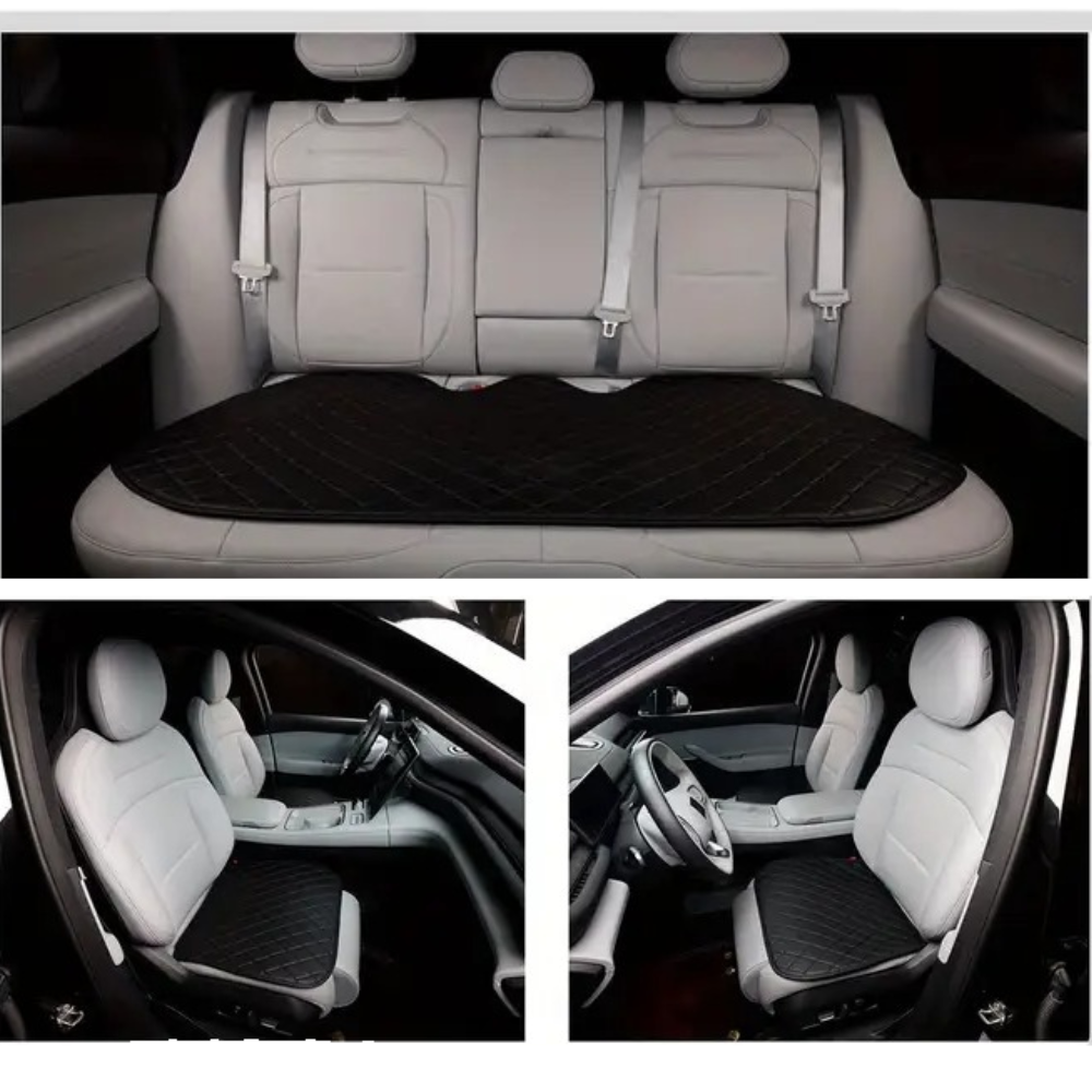 Комплект чехлы в автомобиль на переднее и заднее сиденье универсальные,авточехлы на 3 шт,цвет черный Каменец-Подольский - изображение 2