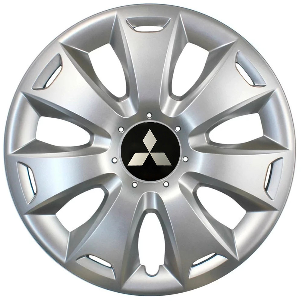 Автомобильные модельные колпаки R15 Mitsubishi 335 4шт, SJS, серебряные Киев - изображение 1