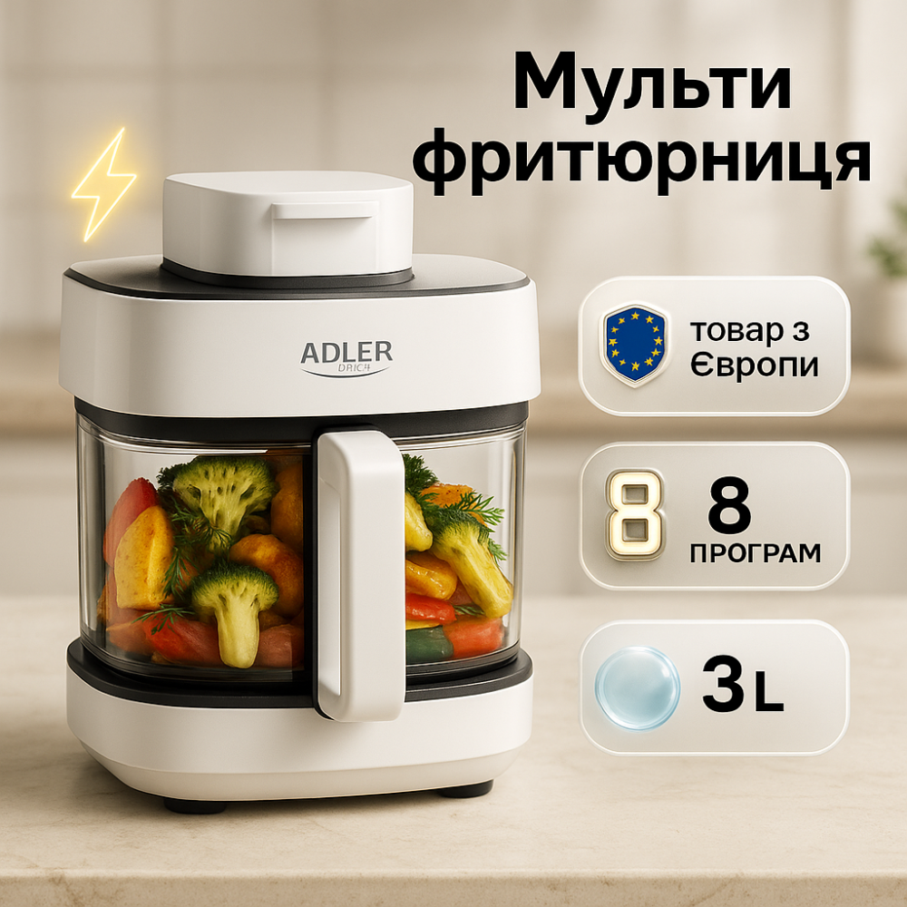 Электрическая аэрогриль с функцией запекания, Качественная фритюрница без масла, Цифровой аэрогриль RW-94 Львов - изображение 13