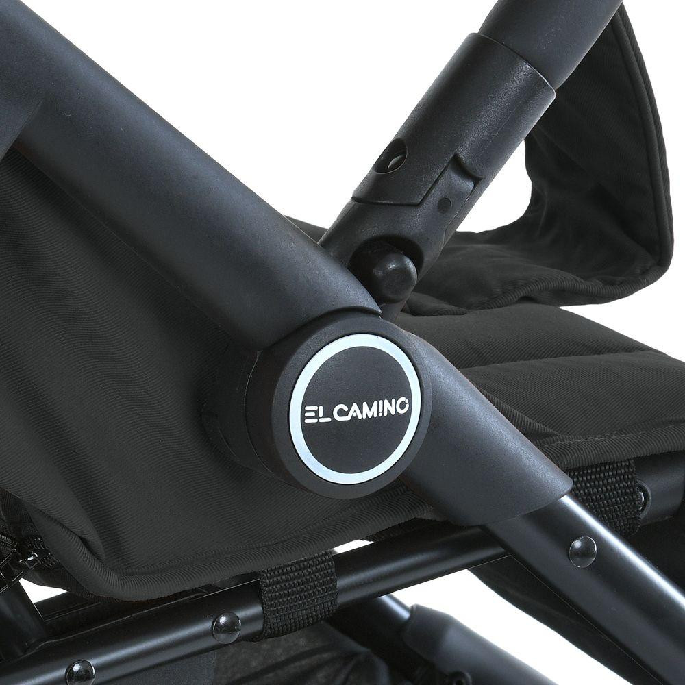 Коляска дитяча El Camino FIJI Black прогулянкова з москітною сіткою та чохлом на ніжки Чорна (ME 1113-2) Чернигов - изображение 3