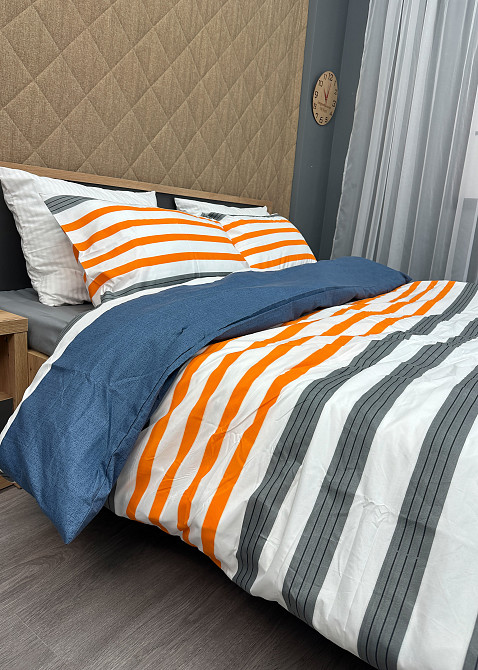 Комплект постельного белья, Decorator Larsson Евро 200х215 разноцветная полоска (88-022) Киев - изображение 5