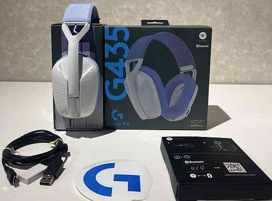 Нові навушники Logitech G435 Lightspeed білі/чорні. Харьков