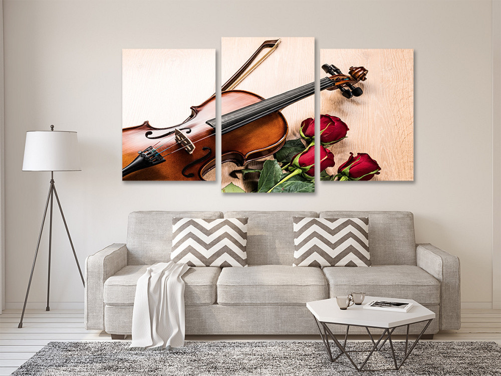 Модульна картина у вітальню/ спальню Скрипка з розами  Art-534_3 Київ - фото 2