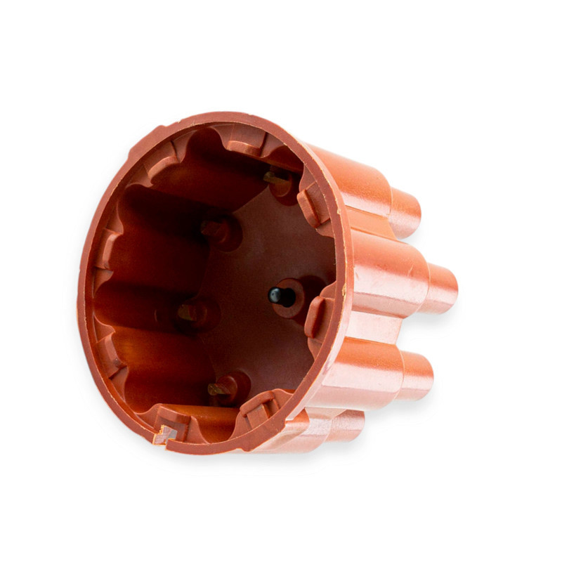 Кришка трамблера ГАЗ 53, ЗІЛ 130 (кришка розподільника запалення чорна) мідний контакт Мукачево - фото 1