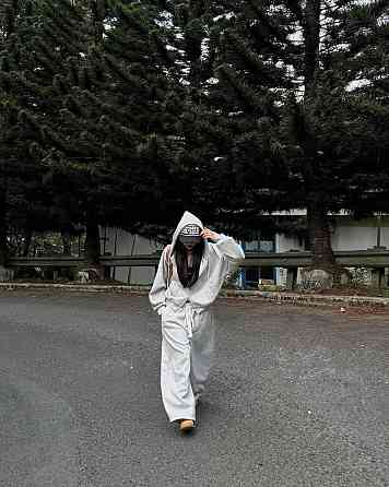 Женский прогулочный оверсайз костюм двойка: кофта и штаны двунитка Одесса