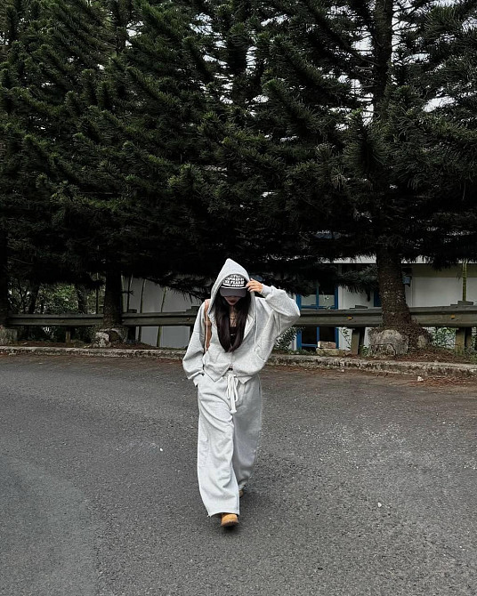 Женский прогулочный оверсайз костюм двойка: кофта и штаны двунитка Одесса - изображение 3