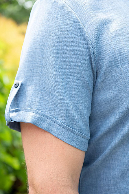 Сорочка чоловіча, короткий рукав, льон, топ Крохатушка одяг Київ - фото 4