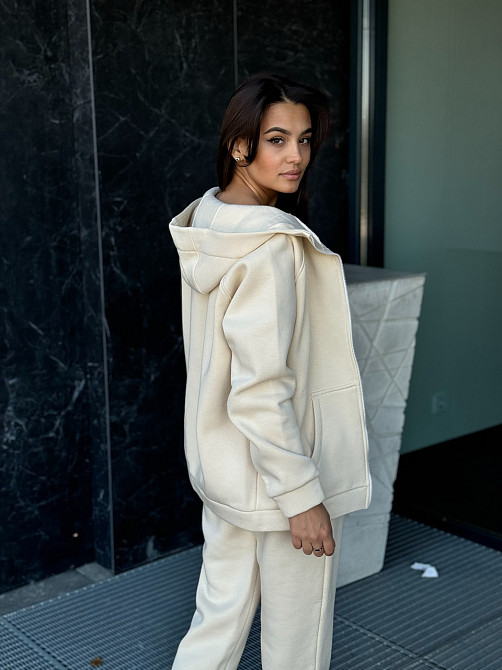 Жіночий теплий костюм на флісі Молочний 42/44 Харків - фото 3