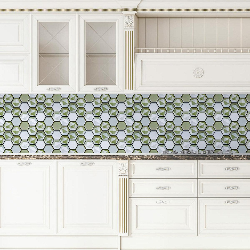 Декоративна ПВХ плитка на самоклейці 280х300х5мм Соти, ціна за 1 шт. (СПП-502) SW-00000666 Київ - фото 5