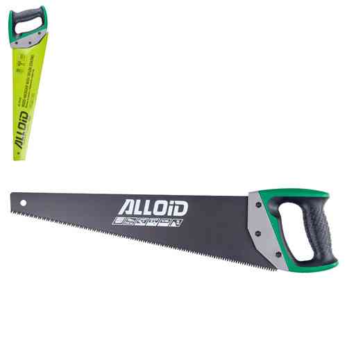 Ножівка по дереву з тефлоновим покриттям 450мм, гартований зуб 3D, комбінована ручка Alloid Одеса