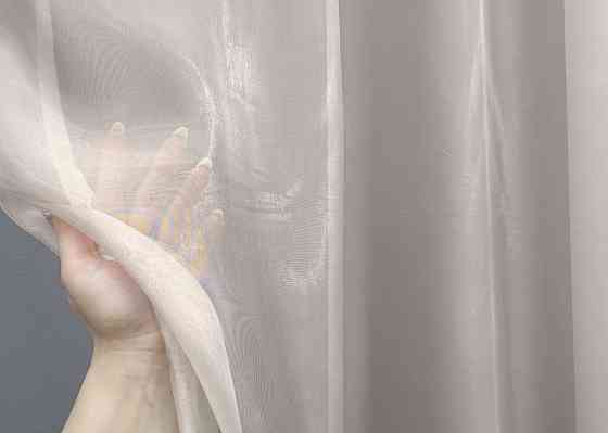 Тюль VR-Textil 001т Органза однотонна Бежевый 300х270 см (42-0486) Киев