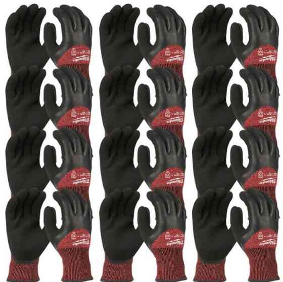 Рукавиці робочі зимові MILWAUKEE, з опором порізам 3/С рівня, розмір 9/L, (72шт) Одеса