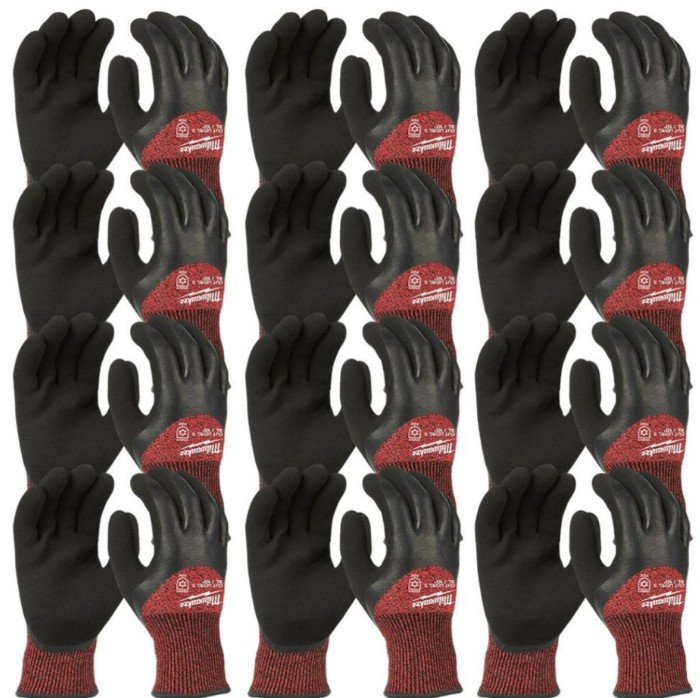 Рукавиці робочі зимові MILWAUKEE, з опором порізам 3/С рівня, розмір 9/L, (72шт) Одеса - фото 2